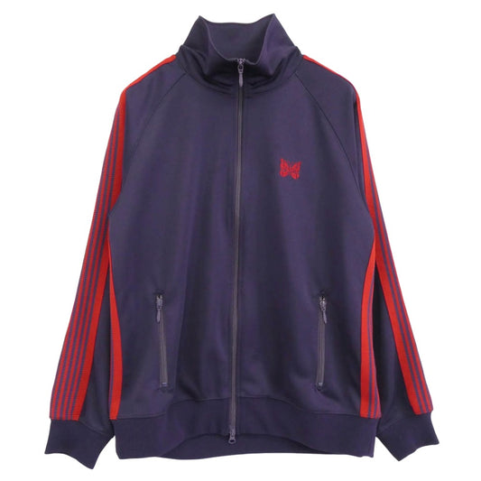 Needles ニードルス 22AW LQ227 Track Jacket 刺繍 トラック ジャケット パープル系 L【美品】【中古】