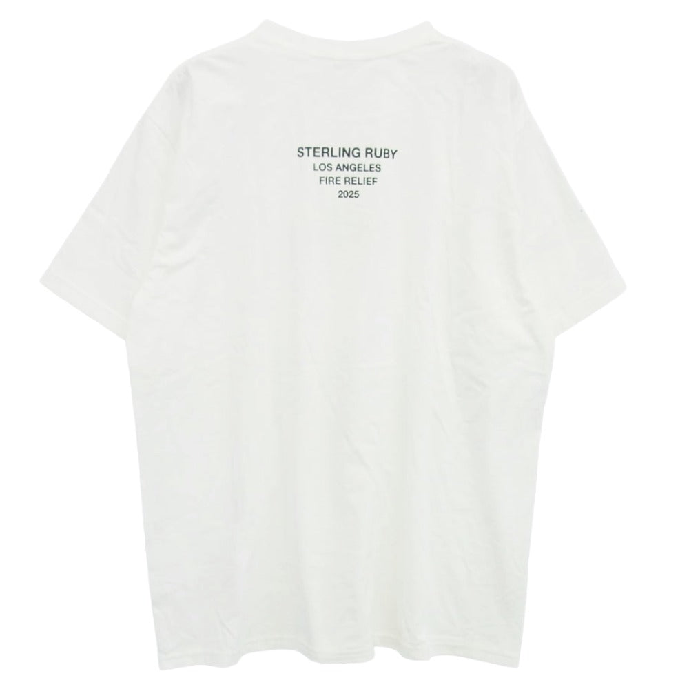 Supreme シュプリーム 25SS Los Angeles Fire Relief Box Logo Tee ロサンゼルス ロサンゼルス ファイヤー リリーフ ボックスロゴ 半袖 Tシャツ ホワイト系 XL【極上美品】【中古】