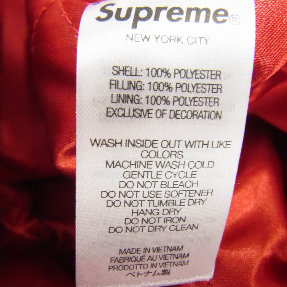 Supreme シュプリーム 21SS Mitchell & Ness Satin Varsity Jacket ミッチェル アンド ネス サテン バーシティ ジャケット スタジャン レッド系 L【新古品】【未使用】【中古】