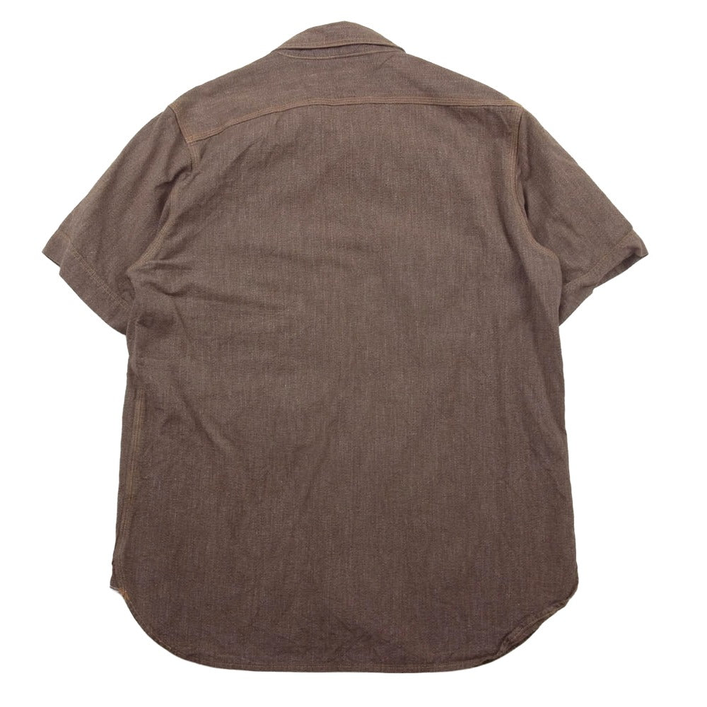 JELADO ジェラード 半袖 ワーク シャツ ブラウン系 L【中古】