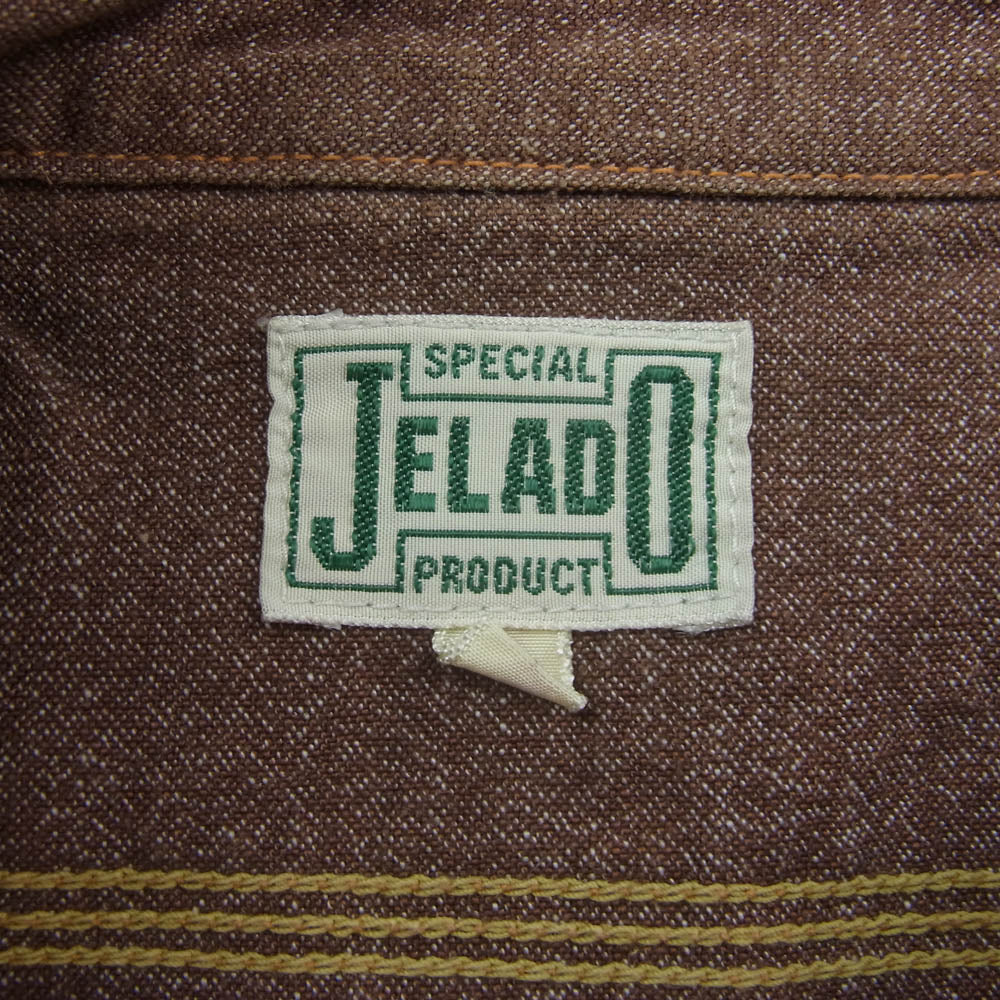 JELADO ジェラード 半袖 ワーク シャツ ブラウン系 L【中古】