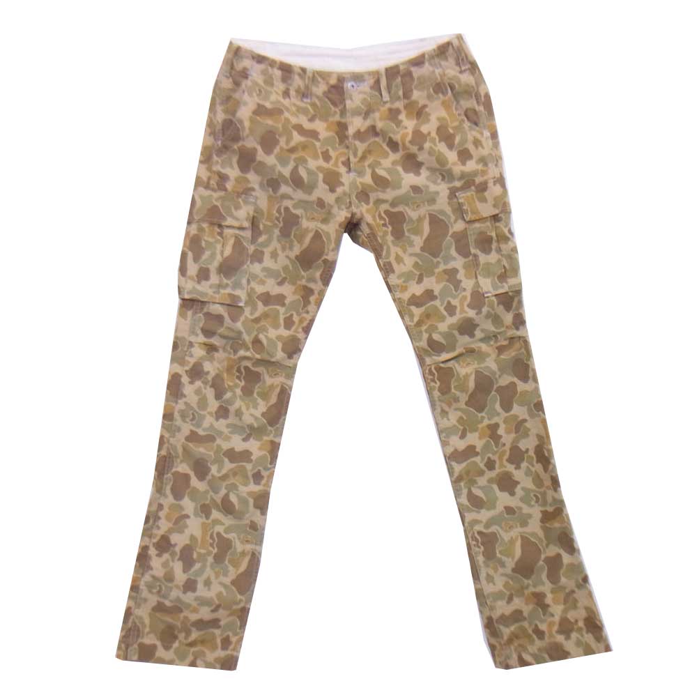 リアルムーン カモフラ カーゴ パンツ カーキ系 32【中古】