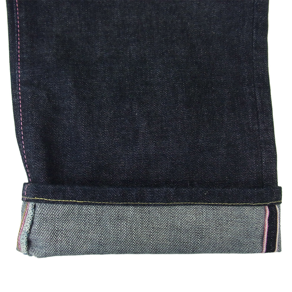 桃太郎ジーンズ 1005sp 出陣 ストライプ デザイン ボタンフライ デニム パンツ インディゴブルー系 36【中古】