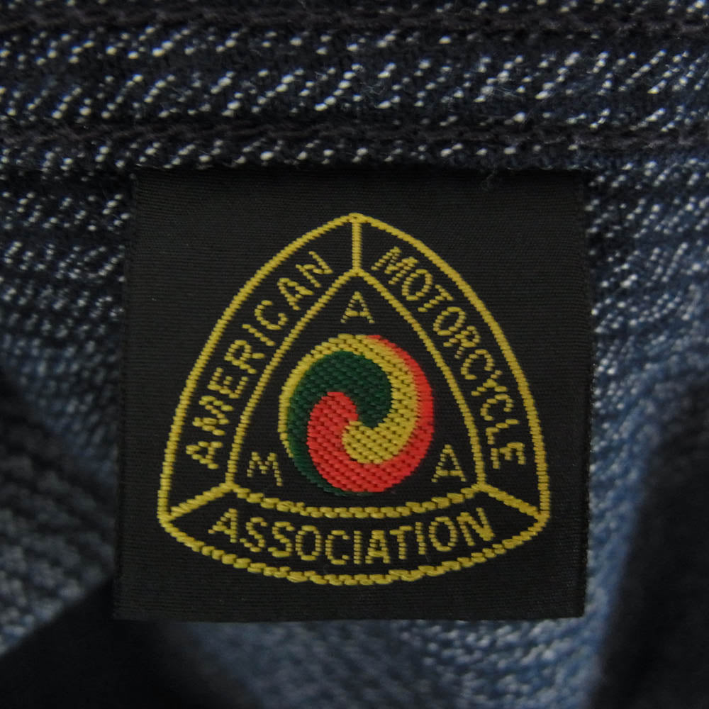 TOY'S McCOY トイズマッコイ AMA ジプシー ツアー 1936 長袖 ワーク シャツ ダークネイビー系 16【中古】