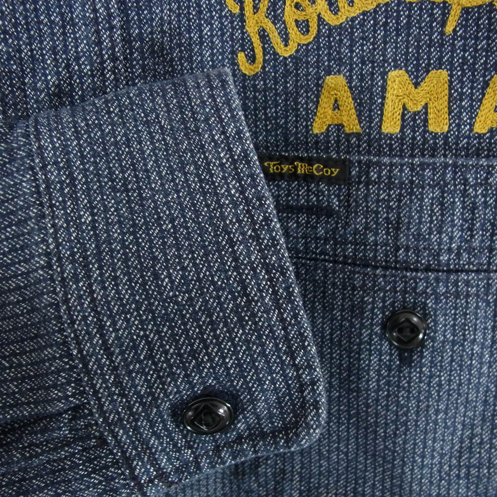 TOY'S McCOY トイズマッコイ AMA ジプシー ツアー 1936 長袖 ワーク シャツ ダークネイビー系 16【中古】