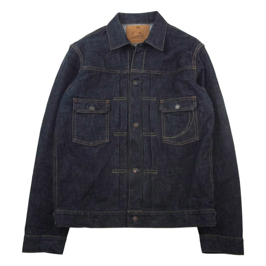 桃太郎ジーンズ MJ2103 Special dark indigo blue double pocket denim jacket Japan One wash インディゴ デニム ジャケット インディゴブルー系 40【中古】