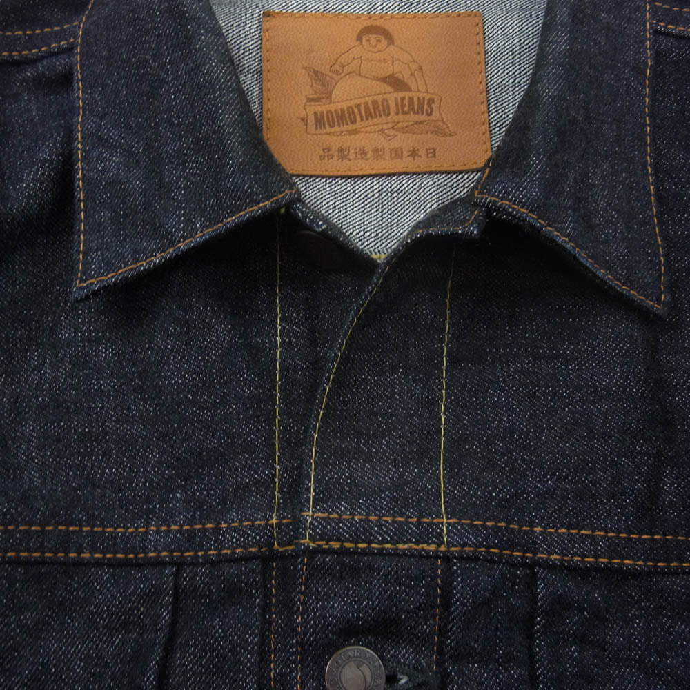 桃太郎ジーンズ MJ2103 Special dark indigo blue double pocket denim jacket Japan One wash インディゴ デニム ジャケット インディゴブルー系 40【中古】