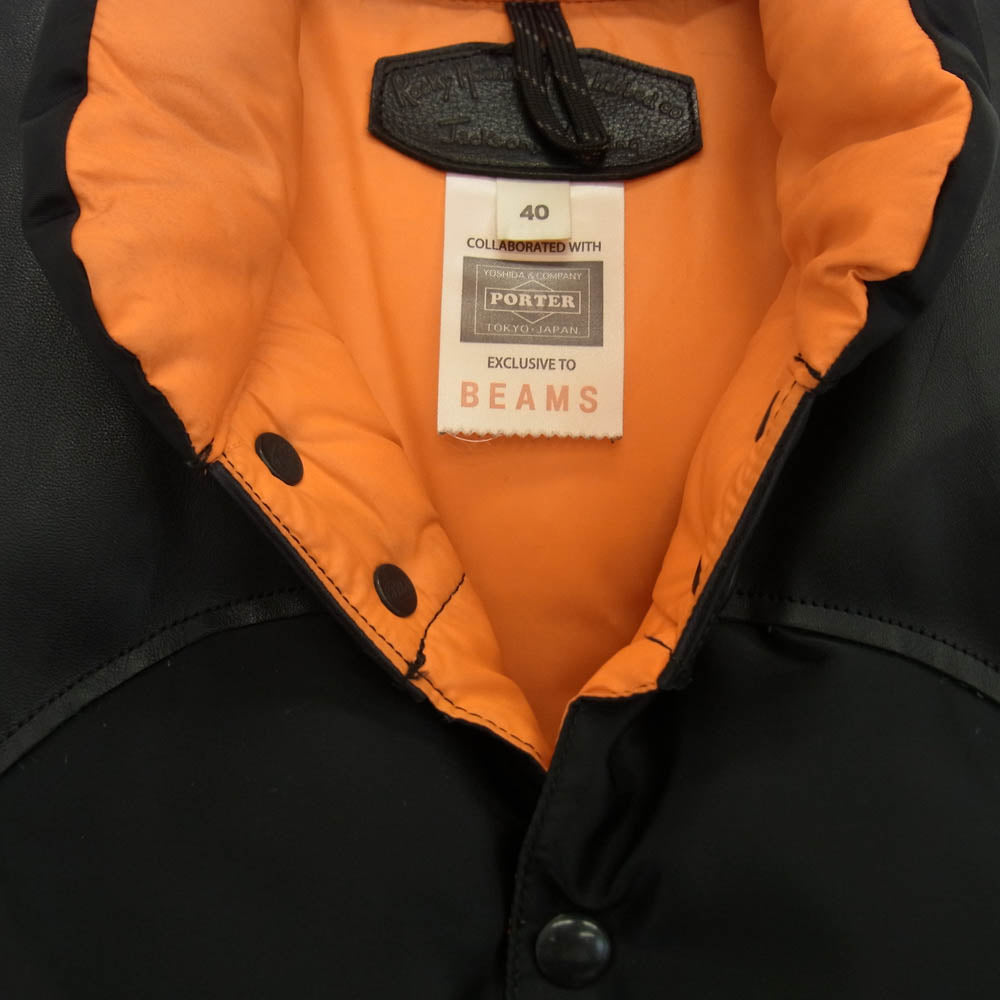 Rocky Mountain FeatherBed ロッキーマウンテンフェザーベッド 450-492-64 ×PORTER×BEAMS ポーター ビームス ダウン ベスト ブラック系 オレンジ系 40【中古】