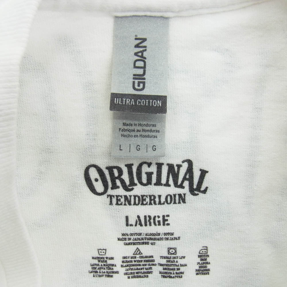 TENDERLOIN テンダーロイン 22SS LONG SLEEVE TEE POCKET ロングスリーブ ポケット 長袖 Tシャツ カットソー ホワイト系 L【中古】