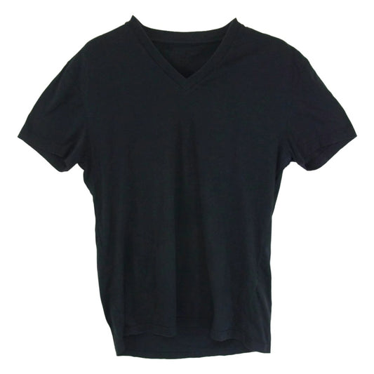 PRADA プラダ Vネック カットソー ショートスリーブ 半袖 Tシャツ ネイビー系 S【中古】