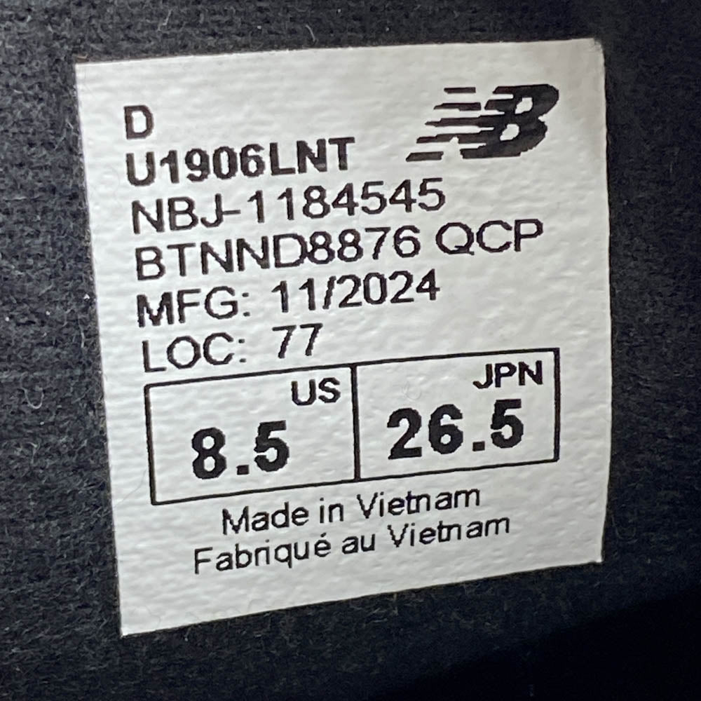 NEW BALANCE ニューバランス U1906LNT Black Suede LOAFER ブラックスエード シューズ ローファー ブラック系 26.5cm【中古】