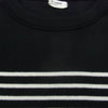 SAINT LAURENT サンローラン 588063 YAFQ2 ショルダーボタン ボーダーニット セーター ブラック系 ホワイト系 L【中古】