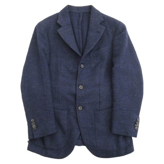 Luigi Borrelli ルイジ・ボレッリ BA-CI5012 イタリア製 テーラードジャケット ウール 3B ジャケット ネイビー系 42【中古】