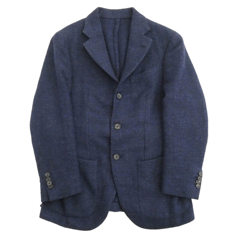 Luigi Borrelli ルイジ・ボレッリ BA-CI5012 イタリア製 テーラードジャケット ウール 3B ジャケット ネイビー系 42【中古】