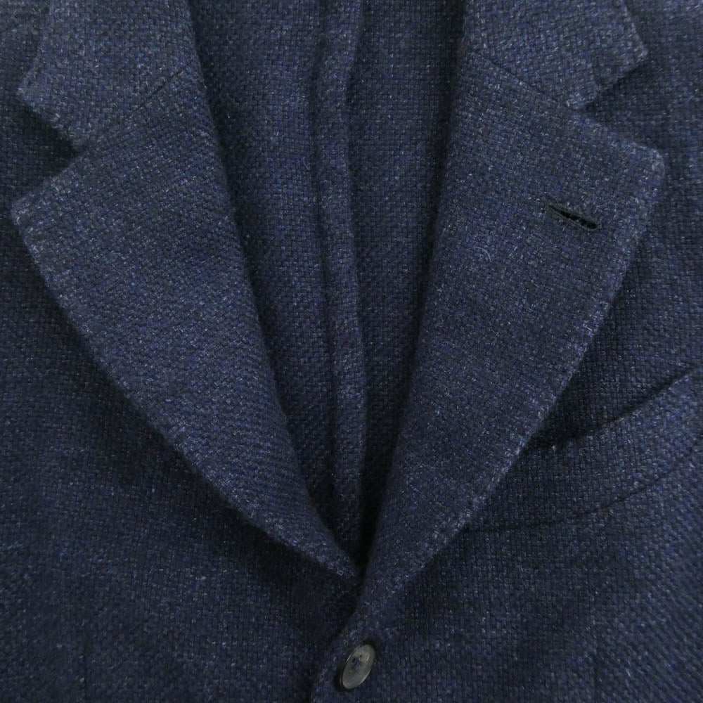 Luigi Borrelli ルイジ・ボレッリ BA-CI5012 イタリア製 テーラードジャケット ウール 3B ジャケット ネイビー系 42【中古】