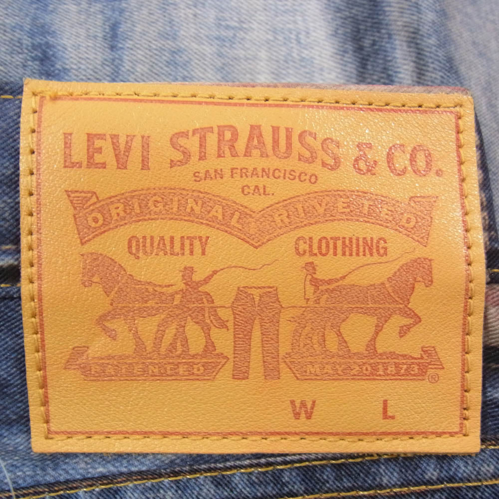 JUNYA WATANABE COMME des GARCONS MAN ジュンヤワタナベコムデギャルソンマン 25SS WO-P918-100 BerBerJin Levi's ベルベルジン リーバイス 607E 転写プリントブーツカットパンツ インディゴブルー系 M【新古品】【未使用】【中古】