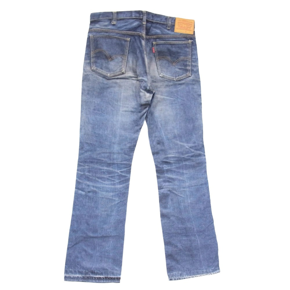 JUNYA WATANABE COMME des GARCONS MAN ジュンヤワタナベコムデギャルソンマン 25SS WO-P918-100 BerBerJin Levi's ベルベルジン リーバイス 607E 転写プリントブーツカットパンツ インディゴブルー系 L【新古品】【未使用】【中古】