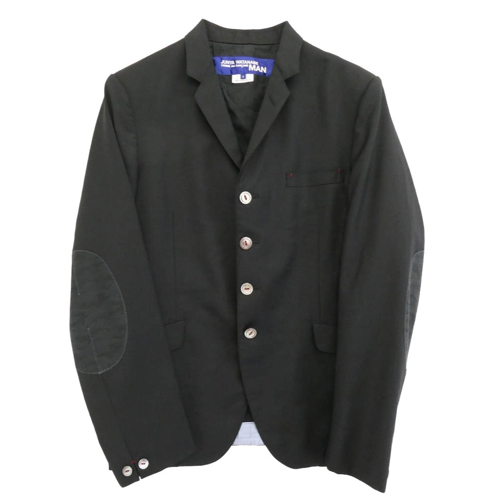 JUNYA WATANABE COMME des GARCONS MAN ジュンヤワタナベコムデギャルソンマン 19ss WC-J006 肘カモパッチ ウール テーラード ジャケット ブラック系 S【美品】【中古】