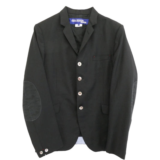 JUNYA WATANABE COMME des GARCONS MAN ジュンヤワタナベコムデギャルソンマン 19ss WC-J006 肘カモパッチ ウール テーラード ジャケット ブラック系 S【美品】【中古】
