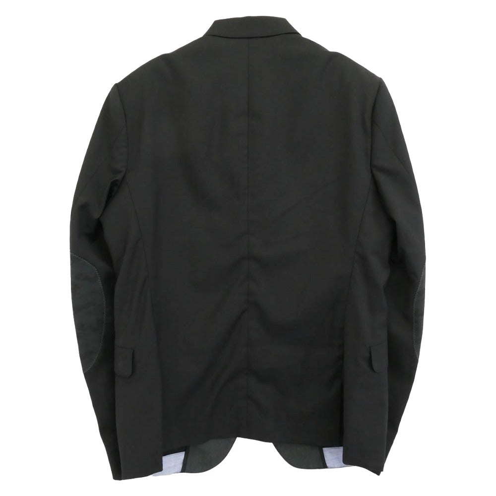 JUNYA WATANABE COMME des GARCONS MAN ジュンヤワタナベコムデギャルソンマン 19ss WC-J006 肘カモパッチ ウール テーラード ジャケット ブラック系 S【美品】【中古】