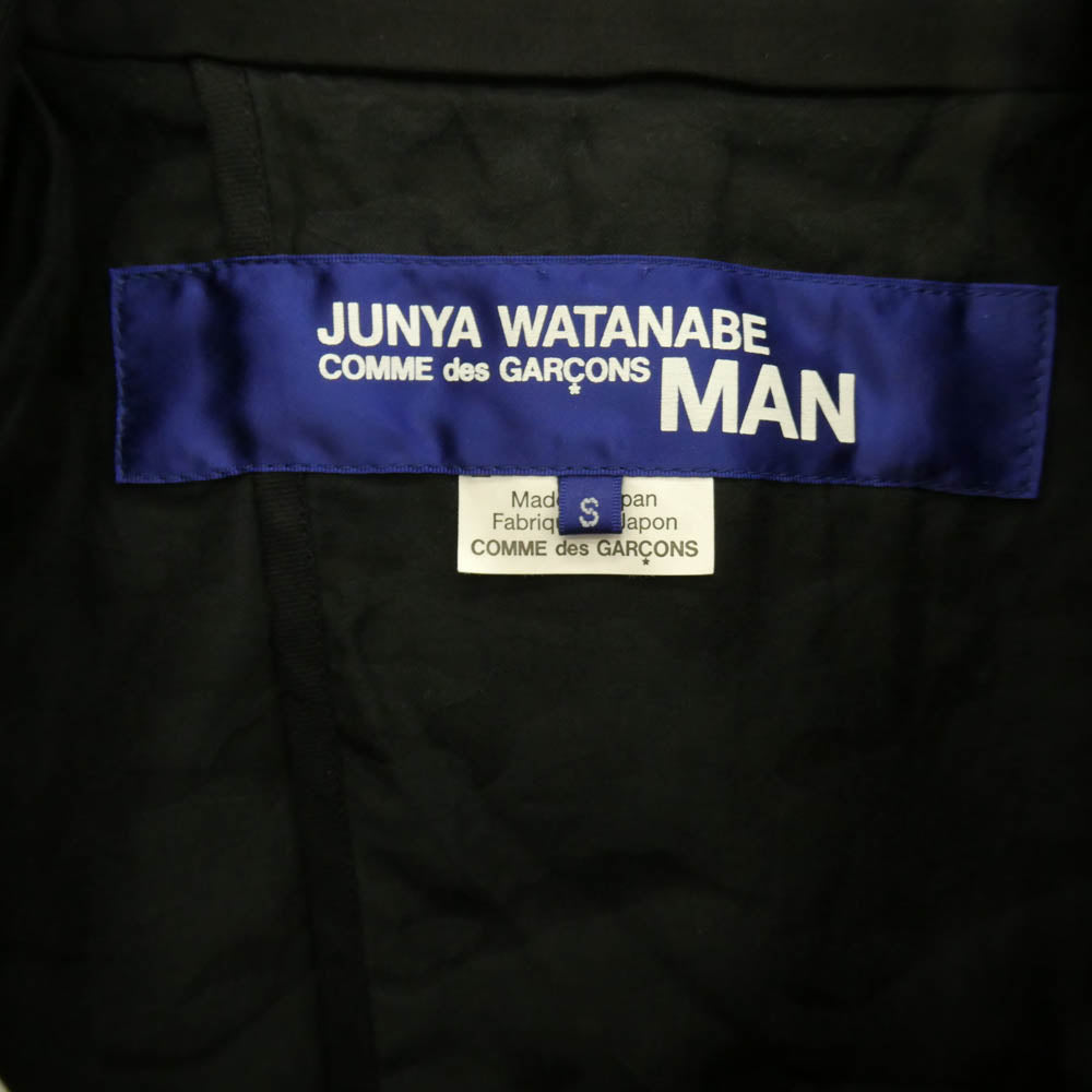 JUNYA WATANABE COMME des GARCONS MAN ジュンヤワタナベコムデギャルソンマン 19ss WC-J006 肘カモパッチ ウール テーラード ジャケット ブラック系 S【美品】【中古】