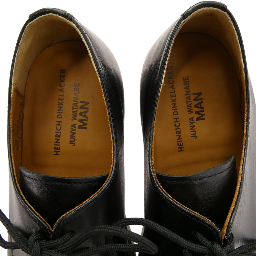 JUNYA WATANABE COMME des GARCONS MAN ジュンヤワタナベコムデギャルソンマン 24aw WN-K103 HEINRICH DINKELACKER カーフスムースシューズ プレーントゥ シューズ ブラック系 6【極上美品】【中古】
