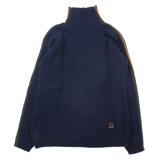 TOMMY HILFIGER トミーヒルフィガー タートルネック ニット ネイビー系 XXL【中古】