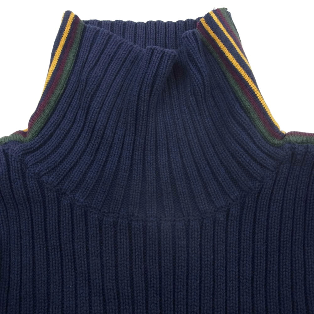 TOMMY HILFIGER トミーヒルフィガー タートルネック ニット ネイビー系 XXL【中古】