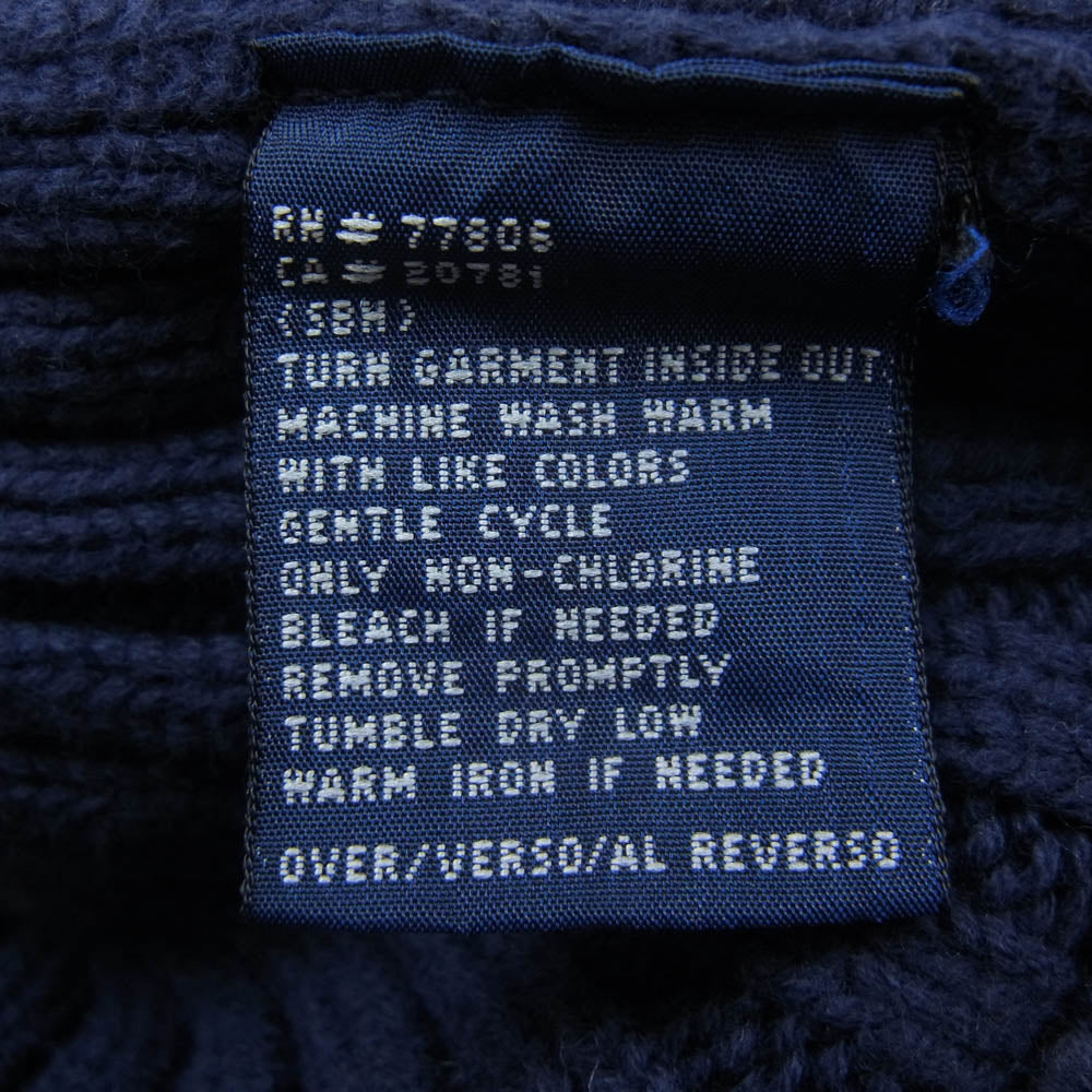 TOMMY HILFIGER トミーヒルフィガー タートルネック ニット ネイビー系 XXL【中古】