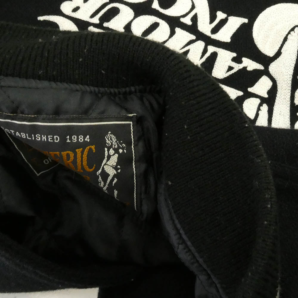 HYSTERIC GLAMOUR ヒステリックグラマー 18AW 02183AB11 HYSTERIC INC刺繍 スタジャン スタジアム ジャケット ブルゾン ブラック系 S【中古】