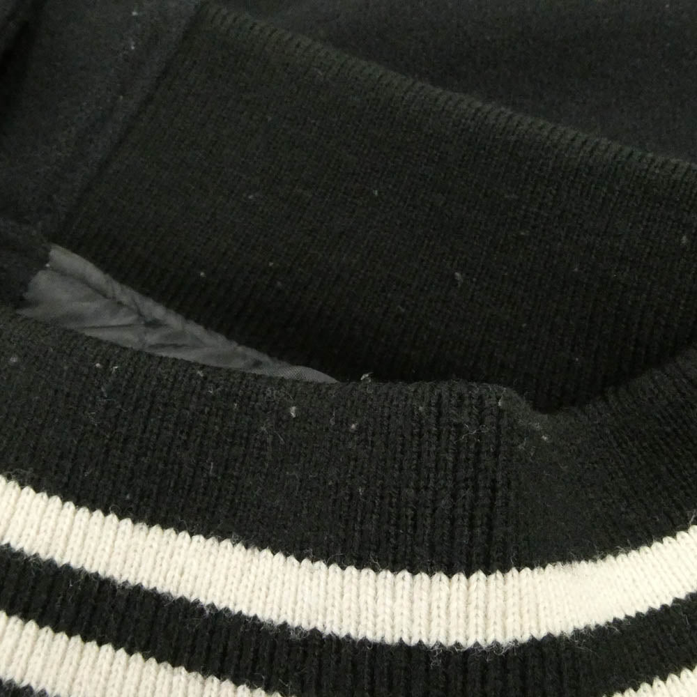 HYSTERIC GLAMOUR ヒステリックグラマー 18AW 02183AB11 HYSTERIC INC刺繍 スタジャン スタジアム ジャケット ブルゾン ブラック系 S【中古】