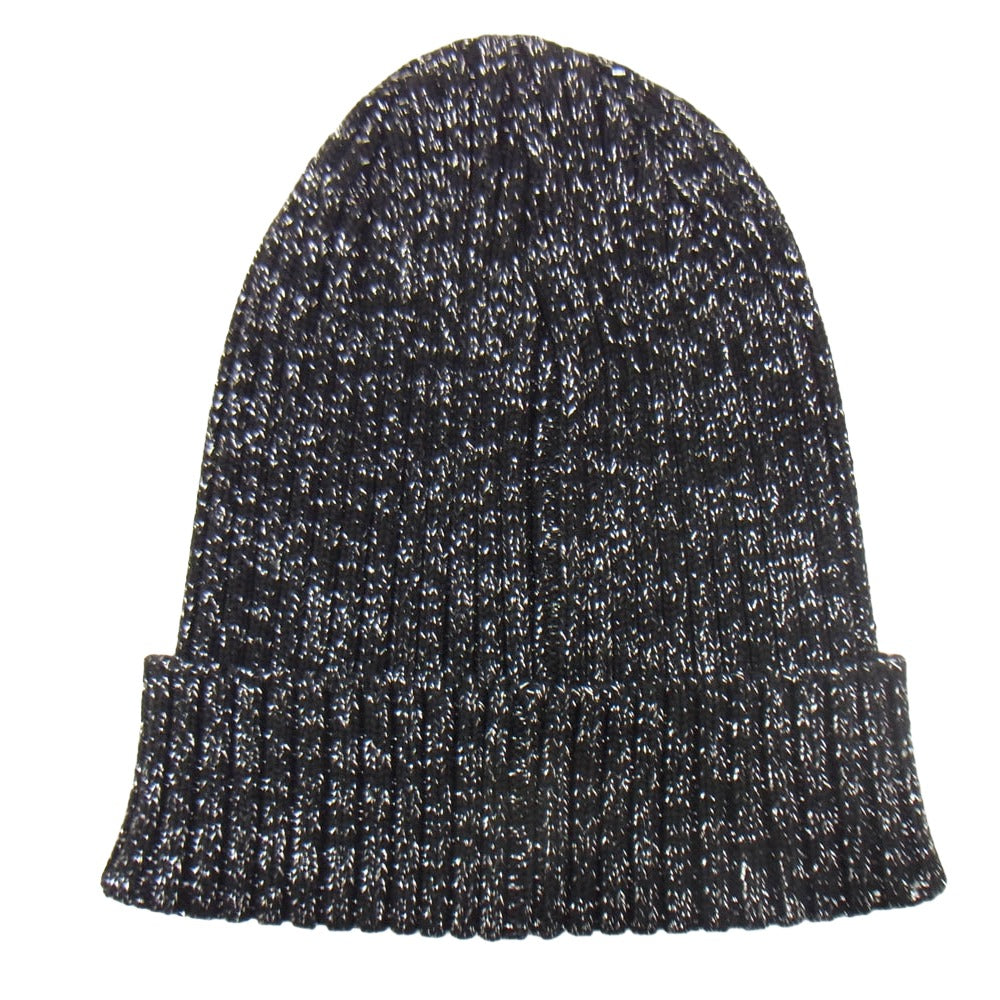 Supreme シュプリーム 25SS Overdyed Beanie Metallic Black スモールボックスロゴ オーバーダイド ビーニー ニットキャップ メタリックブラック ブラック系【美品】【中古】