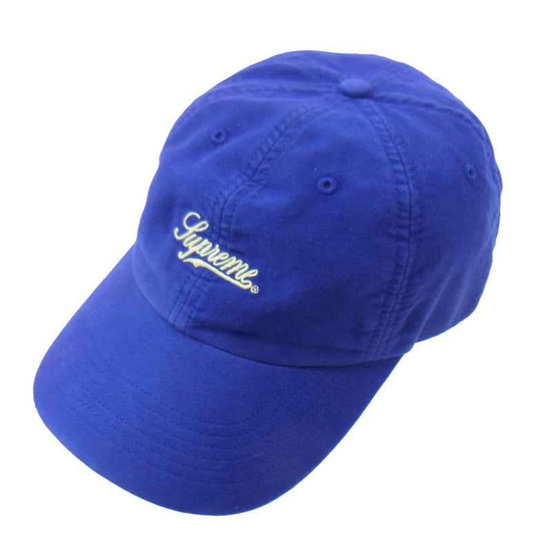 Supreme シュプリーム 24SS Lightweight Moleskin 6 Panel ライトウェイト モールスキン 6パネル キャップ 帽子 ブルー系【中古】