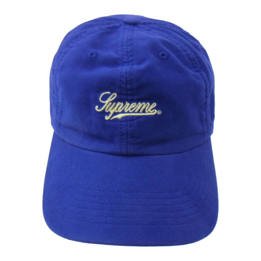 Supreme シュプリーム 24SS Lightweight Moleskin 6 Panel ライトウェイト モールスキン 6パネル キャップ 帽子 ブルー系【中古】