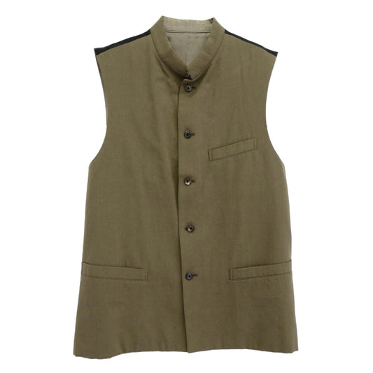Y's Yohji Yamamoto ワイズ ヨウジヤマモト MN-V03-102 Y's for men ワイズフォーメン ウール ジレ ベスト カーキ系 3【中古】