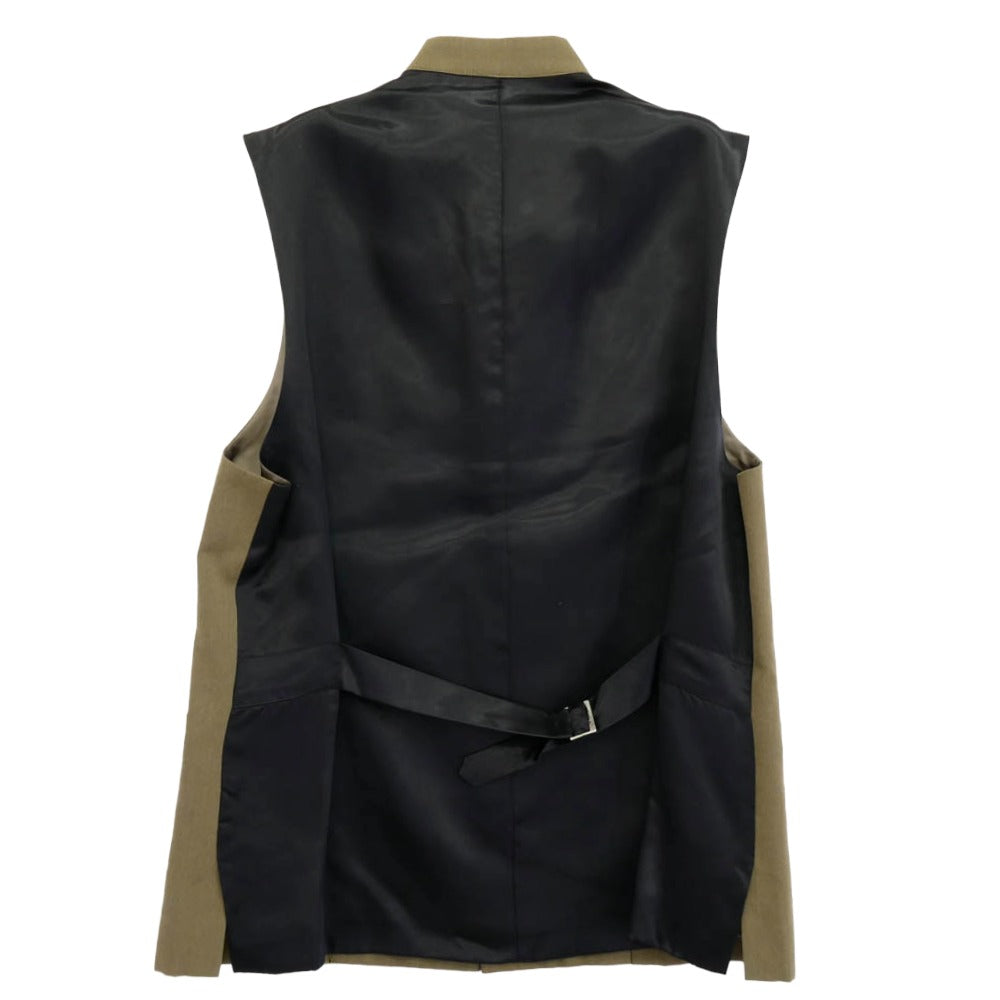 Y's Yohji Yamamoto ワイズ ヨウジヤマモト MN-V03-102 Y's for men ワイズフォーメン ウール ジレ ベスト カーキ系 3【中古】