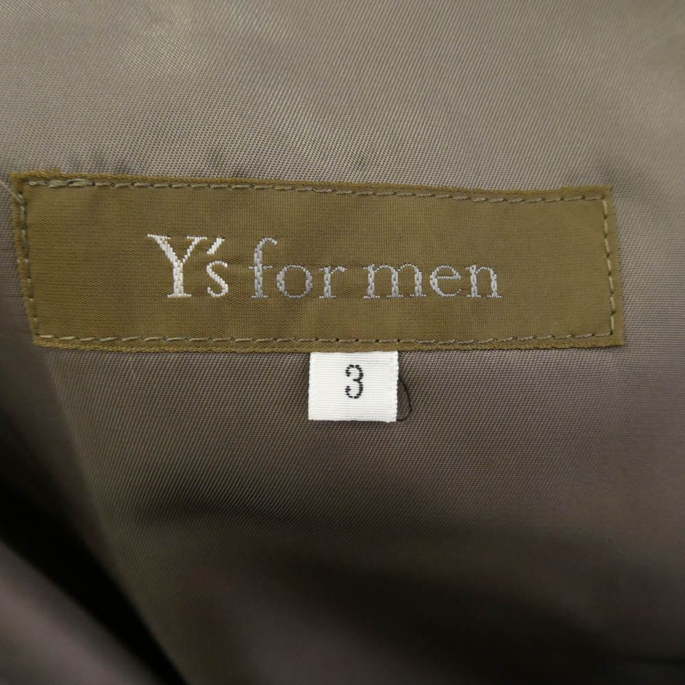 Y's Yohji Yamamoto ワイズ ヨウジヤマモト MN-V03-102 Y's for men ワイズフォーメン ウール ジレ ベスト カーキ系 3【中古】