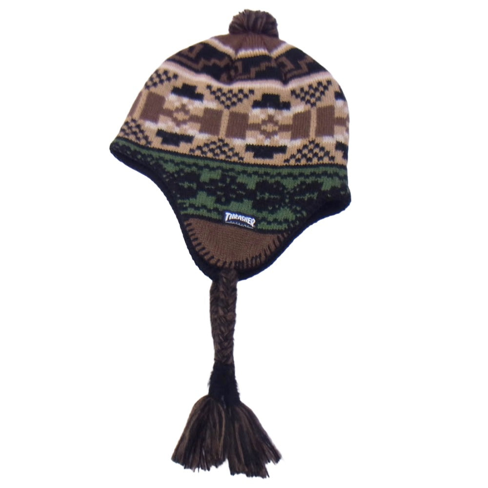 Supreme シュプリーム 24AW Thrasher Earflap Beanie ノルディック スラッシャー イヤーフラップ ビーニー マルチカラー系 ブラウン系【中古】