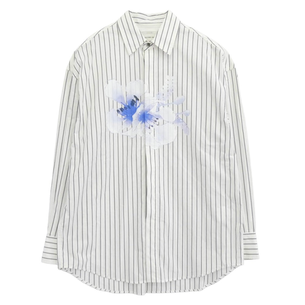 フェン・チェン・ワン FMS15SR11 フローラル プリント 長袖 シャツ ホワイト系 S【中古】