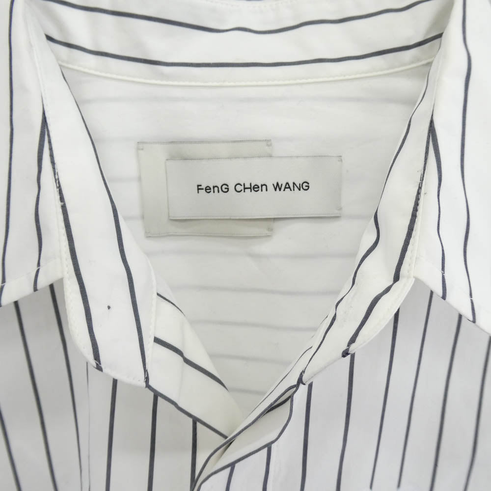 フェン・チェン・ワン FMS15SR11 フローラル プリント 長袖 シャツ ホワイト系 S【中古】