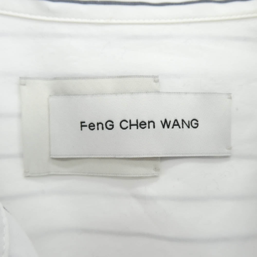 フェン・チェン・ワン FMS15SR11 フローラル プリント 長袖 シャツ ホワイト系 S【中古】