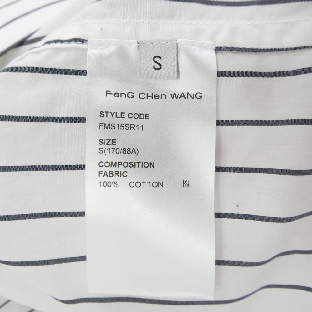 フェン・チェン・ワン FMS15SR11 フローラル プリント 長袖 シャツ ホワイト系 S【中古】