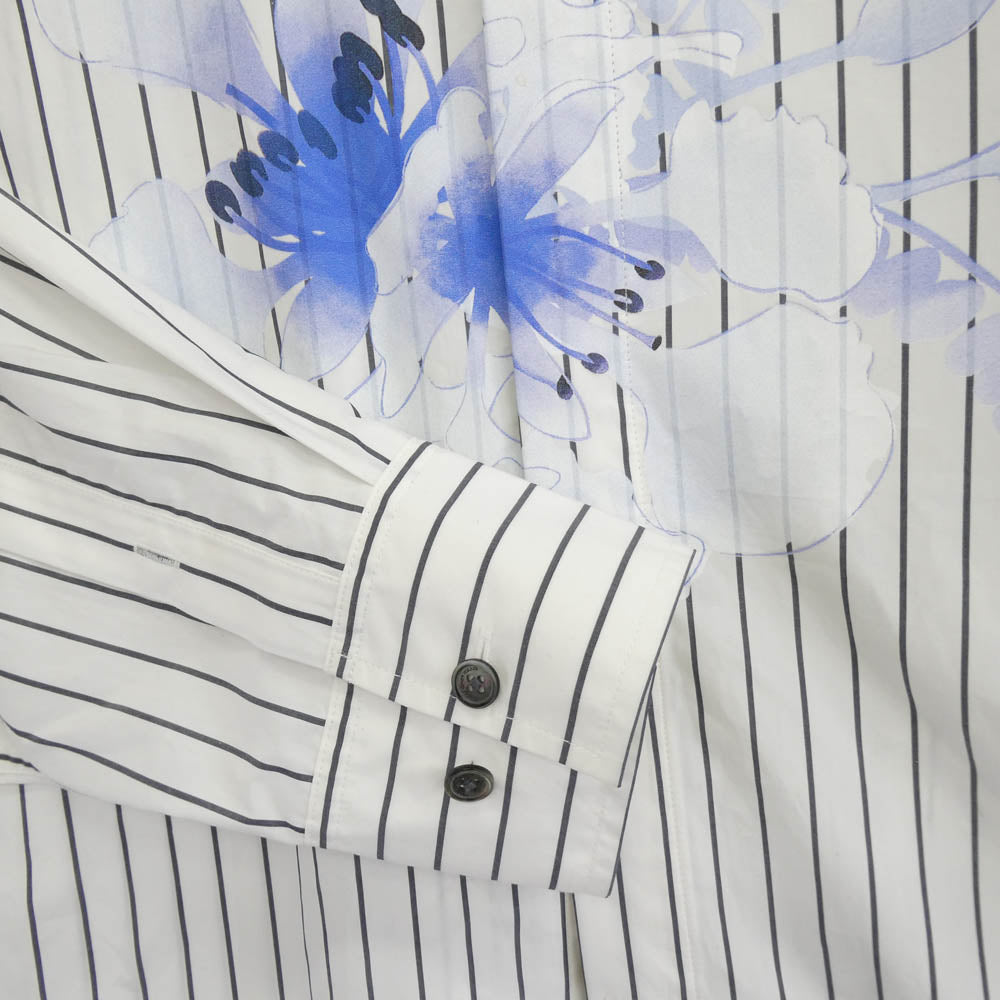 フェン・チェン・ワン FMS15SR11 フローラル プリント 長袖 シャツ ホワイト系 S【中古】