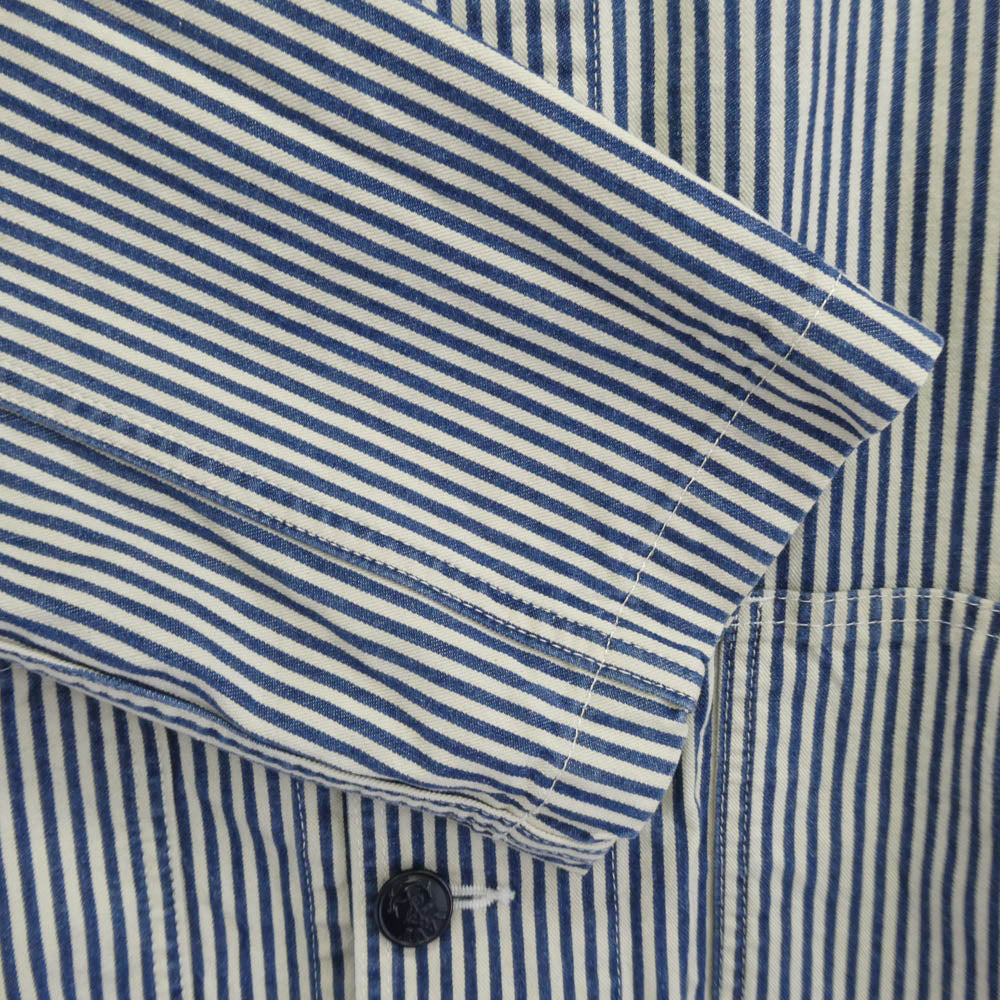 TOY'S McCOY トイズマッコイ TMJ2004 FELIX THE CAT U.S. navy ヒッコリーストライプ カバーオール ジャケット ブルー系 38【中古】