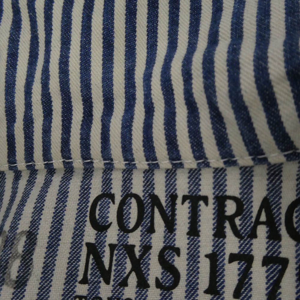 TOY'S McCOY トイズマッコイ TMJ2004 FELIX THE CAT U.S. navy ヒッコリーストライプ カバーオール ジャケット ブルー系 38【中古】