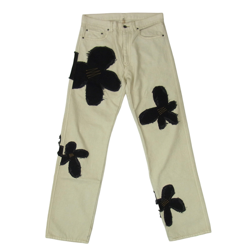 コッキ 23aw 23aw-p-01 Flower pattern denim pants フラワー パターン デニム パンツ ベージュ系 2【中古】