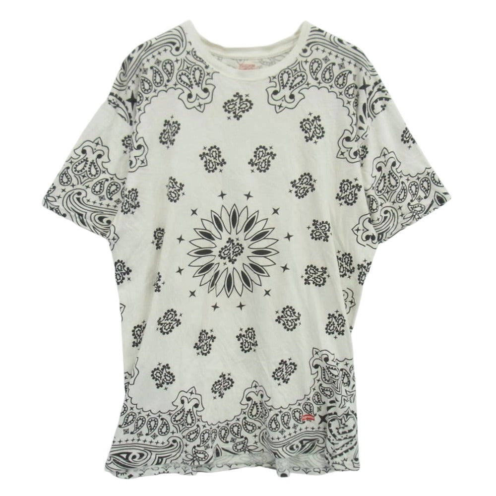 Supreme シュプリーム 22AW × Hanes ヘインズ Bandana Tagless Tees バンダナ 半袖 Tシャツ ホワイト系 表記不明【中古】