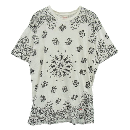 Supreme シュプリーム 22AW × Hanes ヘインズ Bandana Tagless Tees バンダナ 半袖 Tシャツ ホワイト系 表記不明【中古】