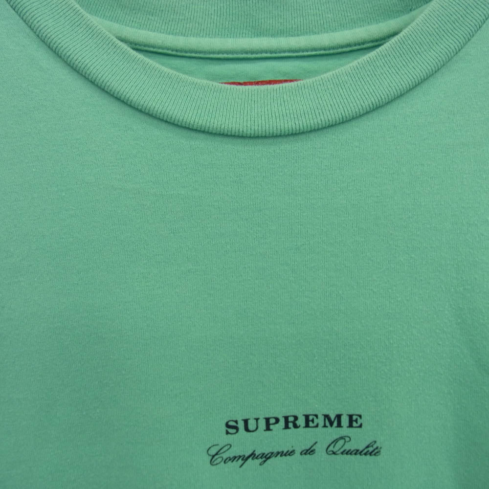Supreme シュプリーム 19SS Qualite Tee カリテ 半袖 Tシャツ エメラルドグリーン系 M【中古】