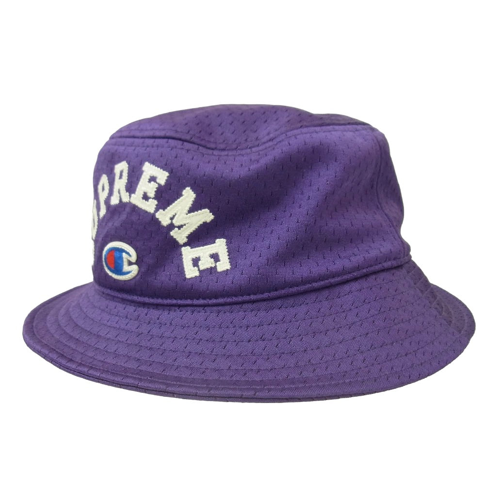 Supreme シュプリーム 24SS Champion チャンピオン Mesh Crusher メッシュクラッシャー ハット バケットハット パープル系【極上美品】【中古】